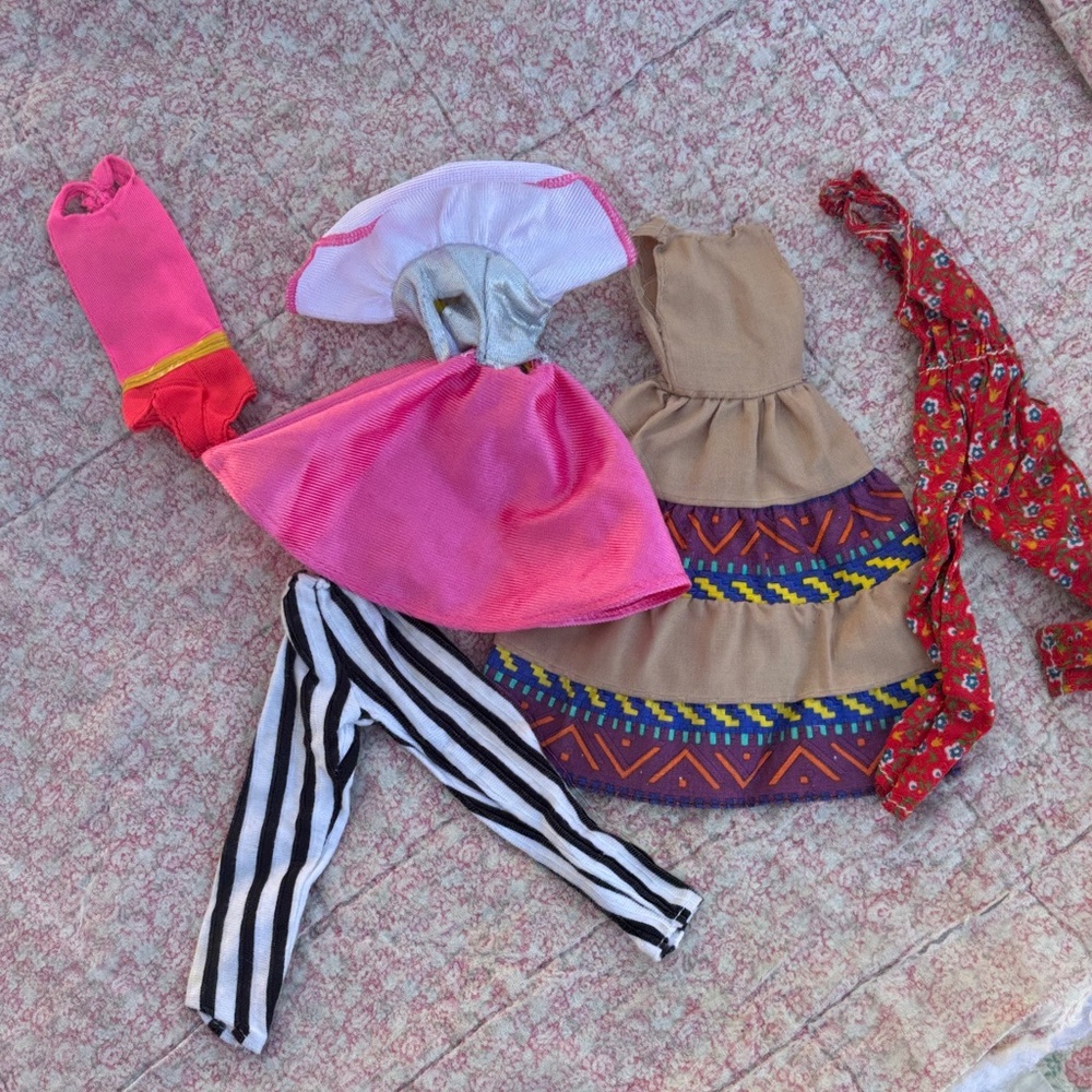 Colorful Barbie- like clothing 5 pieces